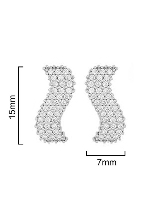 Pendientes Soulmate Plata Onda Tres Filas CPE1427 | Joyería Parejo