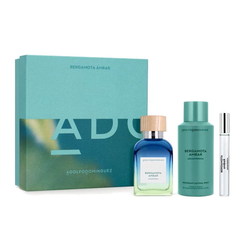 Adolfo Dominguez Bergamota Ambar EDT 120 ml Set | Joyería Parejo