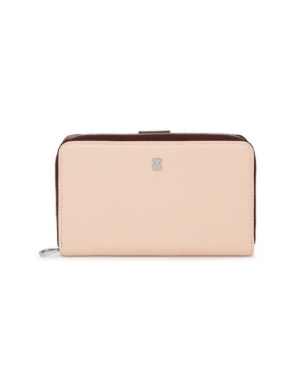Billetera Tous Mediana New Dubai Marrón y Beige | Joyería Parejo
