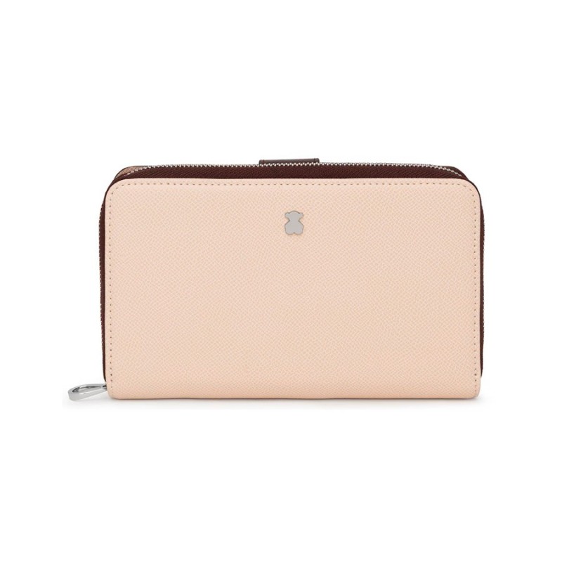 Billetera Tous Mediana New Dubai Marrón y Beige | Joyería Parejo