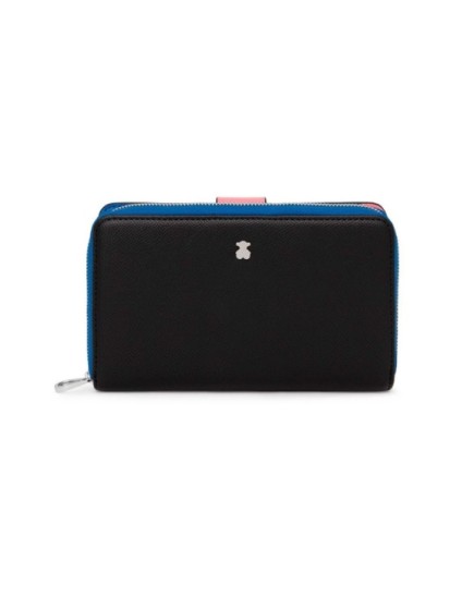 Billetera Tous Mediana New Dubai Negro y Azul | Joyería Parejo