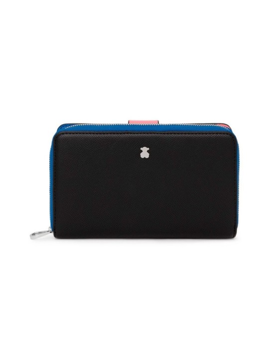 Billetera Tous Mediana New Dubai Negro y Azul | Joyería Parejo