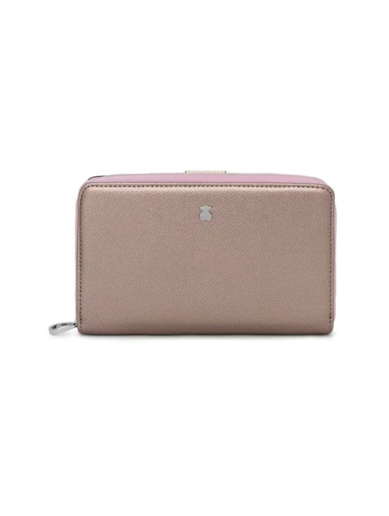 Billetera Tous Mediana New Dubai Plateada Saffiano | Joyería Parejo