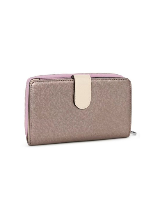 Billetera Tous Mediana New Dubai Plateada Saffiano | Joyería Parejo