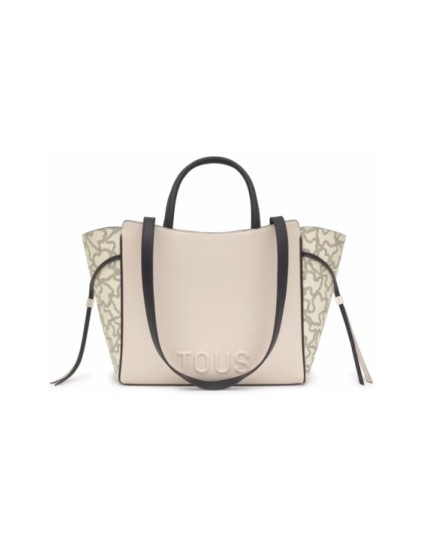 Bolso Tous City Mediano Beige y Negro Kaos Icon | Joyería Parejo