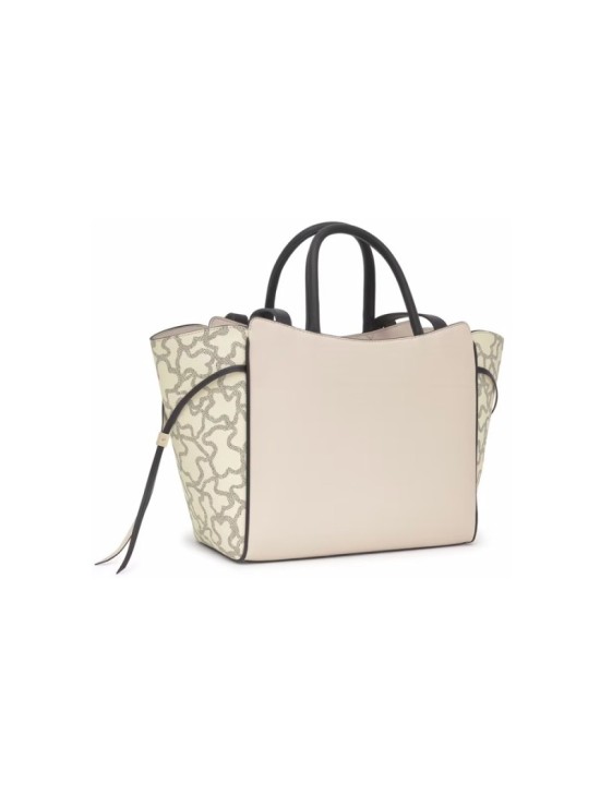 Bolso Tous City Mediano Beige y Negro Kaos Icon | Joyería Parejo