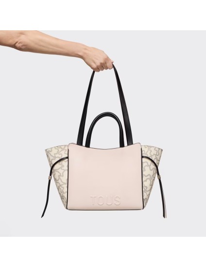 Bolso Tous City Mediano Beige y Negro Kaos Icon | Joyería Parejo