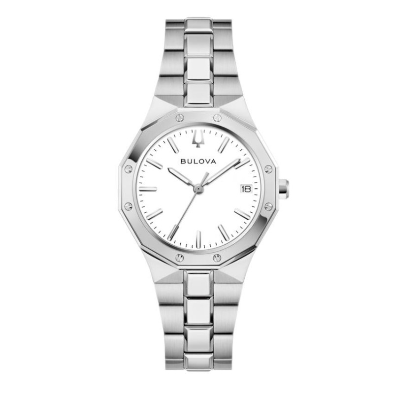 Reloj Bulova Classic Octogon Lady 96M172 Blanco | Joyería Parejo