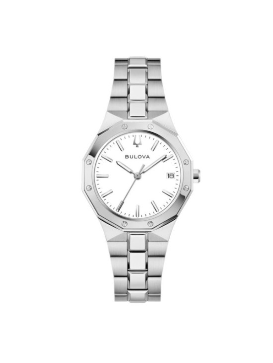 Reloj Bulova Classic Octogon Lady 96M172 Blanco | Joyería Parejo