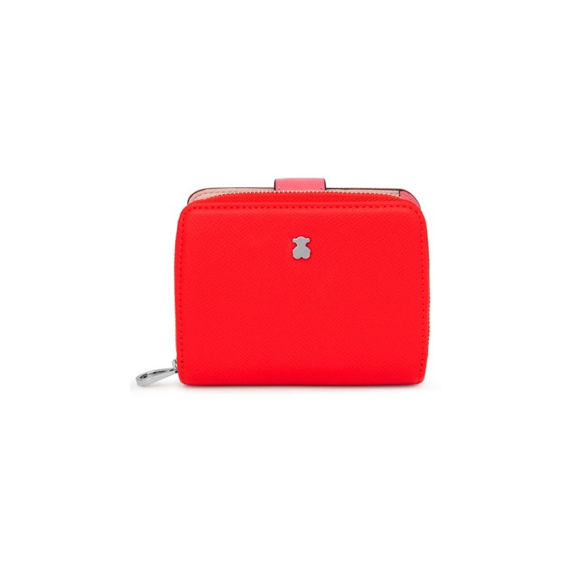 Billetera Tous Pequeña Roja New Dubai Saffiano | Joyería Parejo