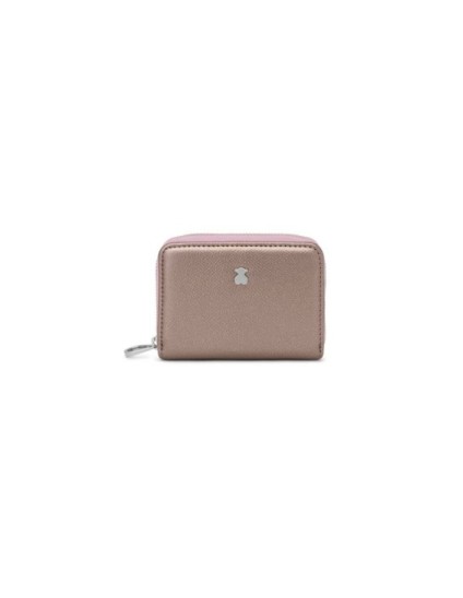 Monedero Tous Mediano Plateado New Dubai Saffiano | Joyería Parejo