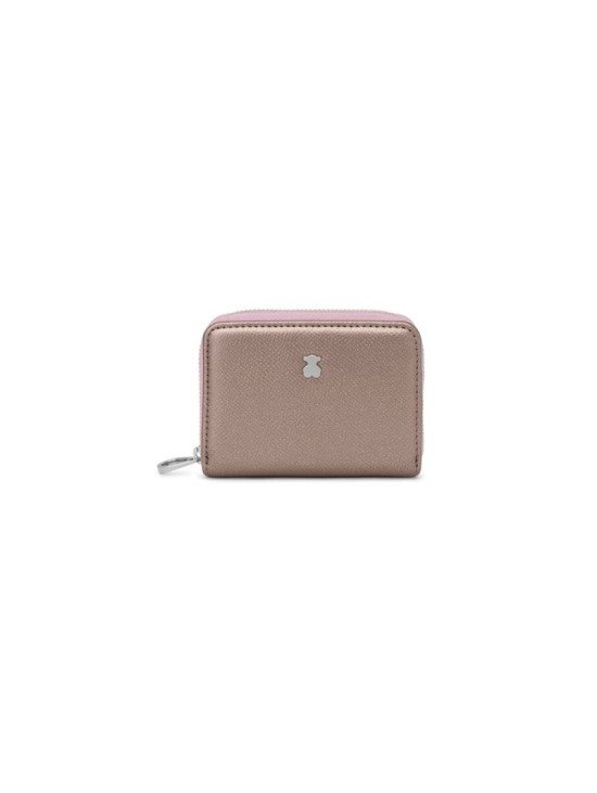 Monedero Tous Mediano Plateado New Dubai Saffiano | Joyería Parejo