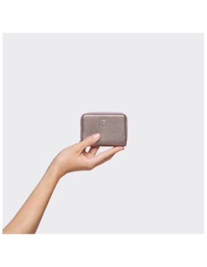 Monedero Tous Mediano Plateado New Dubai Saffiano | Joyería Parejo