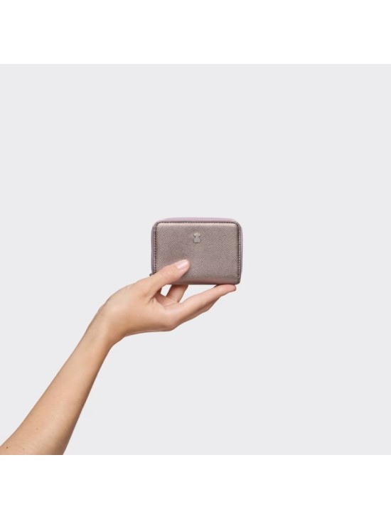 Monedero Tous Mediano Plateado New Dubai Saffiano | Joyería Parejo