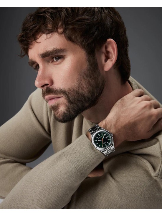 Viceroy 42449-67 Orologio Uomo Bicolore – Cassa Acciaio 40 Mm, Quadrante Verde, Vetro Zaffiro, Cinturino Acciaio