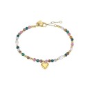 Pulsera Lotus Style Mujer LS2553-2/2 Multicolor Corazón Dorado