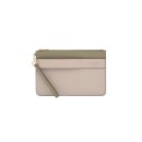 Bolso de Mano Tous Audree Saffiano Beige y Verde 2002360943