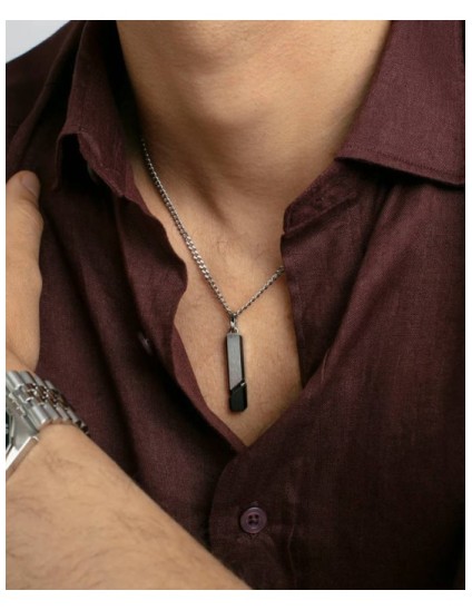 Viceroy 15182C01010 Men's Black IP Steel Necklace | Joyería Parejo