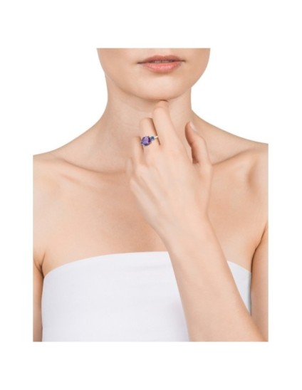 Anillo Viceroy Plata de Ley 13100A015-59 Baño Oro | Joyería Parejo