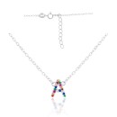 Gargantilla Iniciales Plata Circonitas de Colores CGA0265-RD Mujer