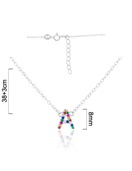 Gargantilla Iniciales Plata Circonitas CGA0265-RD | Joyería Parejo