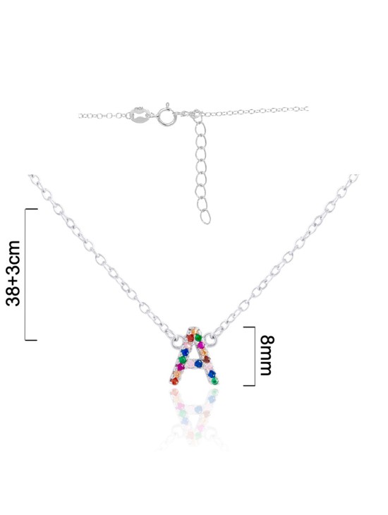 Gargantilla Iniciales Plata Circonitas CGA0265-RD | Joyería Parejo