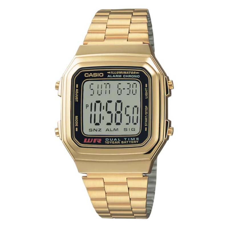 Reloj Casio A178WGA-1ADF Dorado Vintage Digital | Joyería Parejo