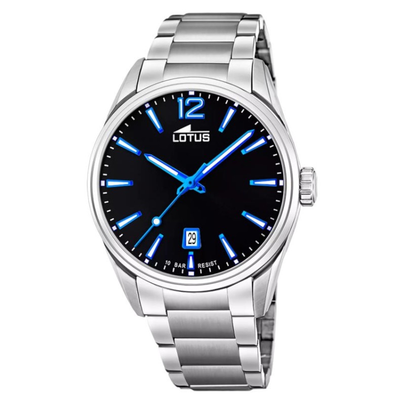 Reloj Lotus 18692/6 Hombre Acero Esfera Negra | Joyería Parejo