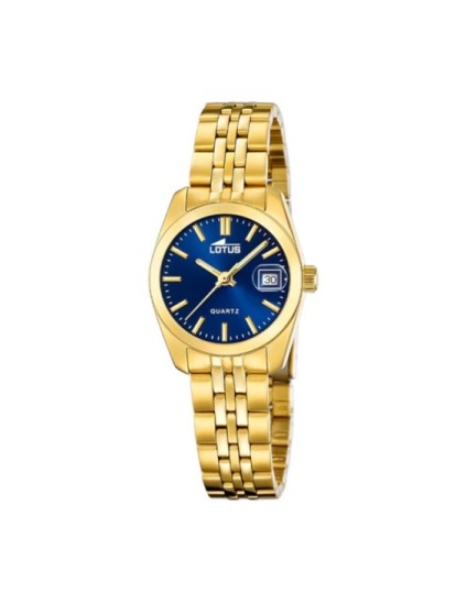 Reloj Lotus Mujer 18993/5 Dorado Azul Calendario | Joyería Parejo