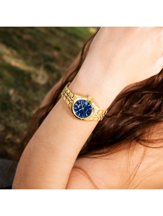 Reloj Lotus Mujer 18993/5 Dorado Azul Calendario | Joyería Parejo