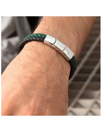 Pulsera Lotus Style LS2530-2/2 Urban Piel Verde | Joyería Parejo