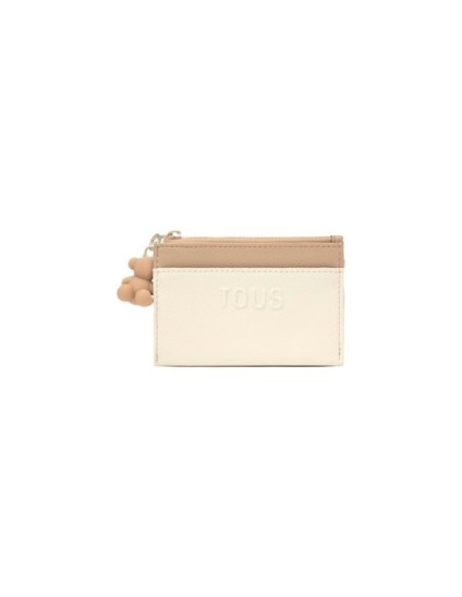 Monedero Tarjetero Tous Beige Audree Saffiano | Joyería Parejo