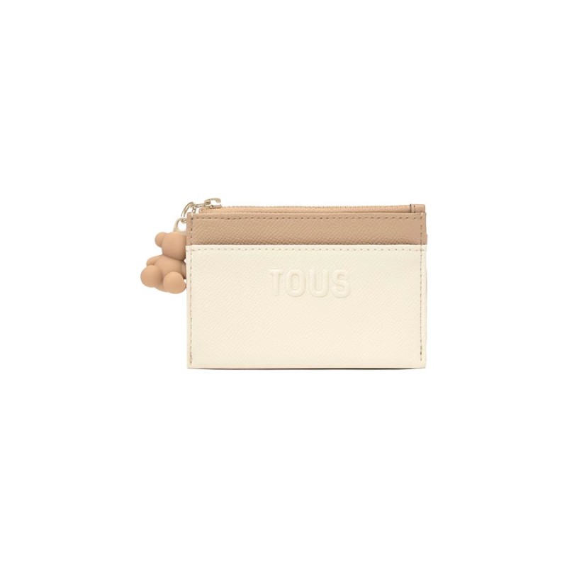 Monedero Tarjetero Tous Beige Audree Saffiano | Joyería Parejo