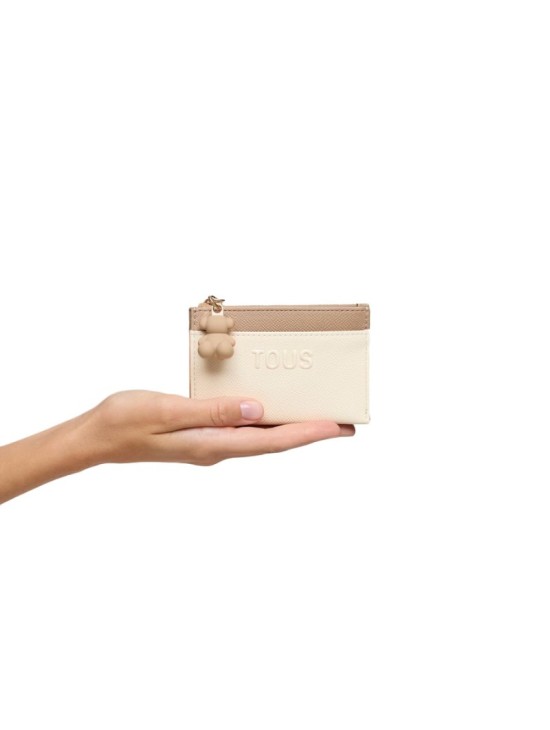 Monedero Tarjetero Tous Beige Audree Saffiano | Joyería Parejo