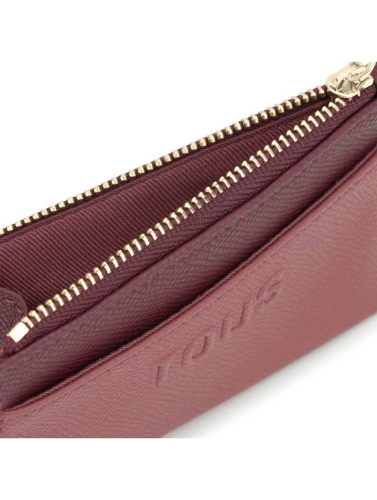 Monedero Tarjetero Tous Burdeos Audree Saffiano | Joyería Parejo