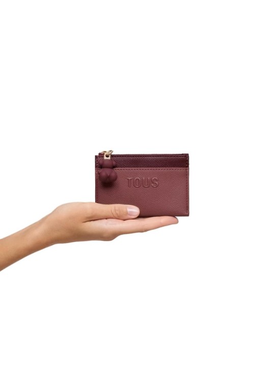Monedero Tarjetero Tous Burdeos Audree Saffiano | Joyería Parejo