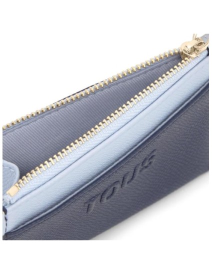 Monedero Tarjetero Tous Azul Audree Saffiano | Joyería Parejo