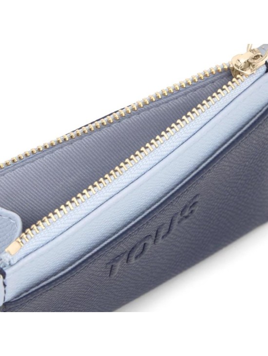 Monedero Tarjetero Tous Azul Audree Saffiano | Joyería Parejo