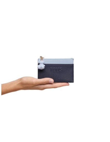 Monedero Tarjetero Tous Azul Audree Saffiano | Joyería Parejo