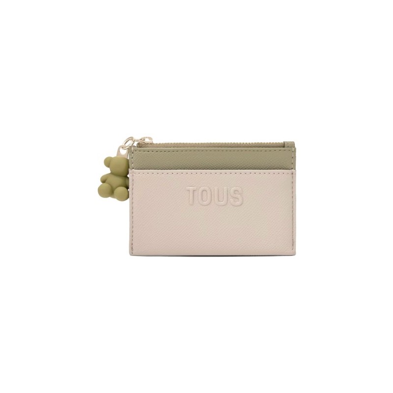 Monedero Tarjetero Tous Topo Verde Audree Saffiano | Joyería Parejo