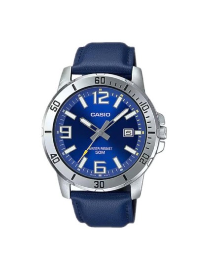 Reloj Casio MTP-VD01L-2BV Azul Correa Piel | Joyería Parejo