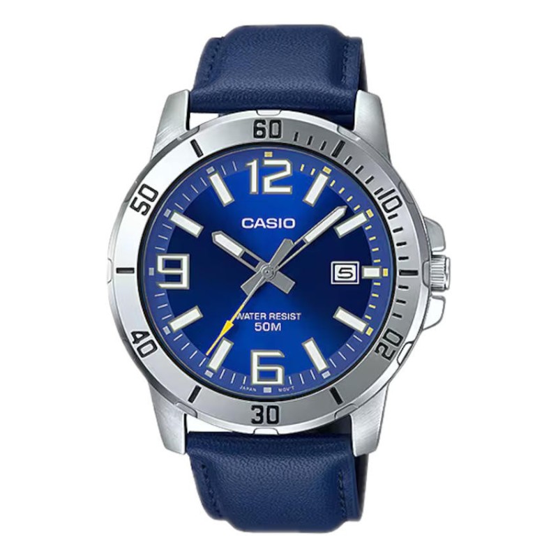 Reloj Casio MTP-VD01L-2BV Azul Correa Piel | Joyería Parejo