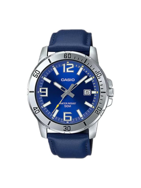 Reloj Casio MTP-VD01L-2BV Azul Correa Piel | Joyería Parejo
