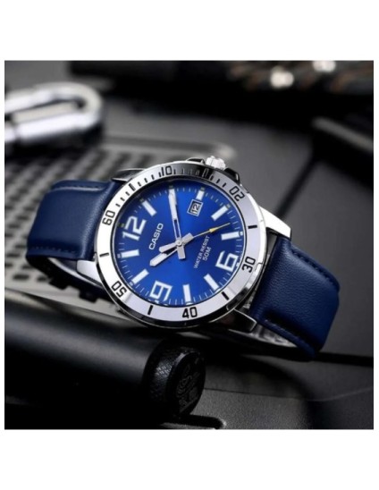 Reloj Casio MTP-VD01L-2BV Azul Correa Piel | Joyería Parejo