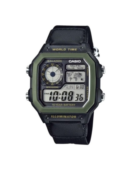 Reloj Casio AE-1200WHB-1BVDF Verde Correa de Piel | Joyería Parejo