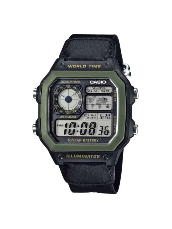 Reloj Casio AE-1200WHB-1BVDF Verde Correa de Piel | Joyería Parejo