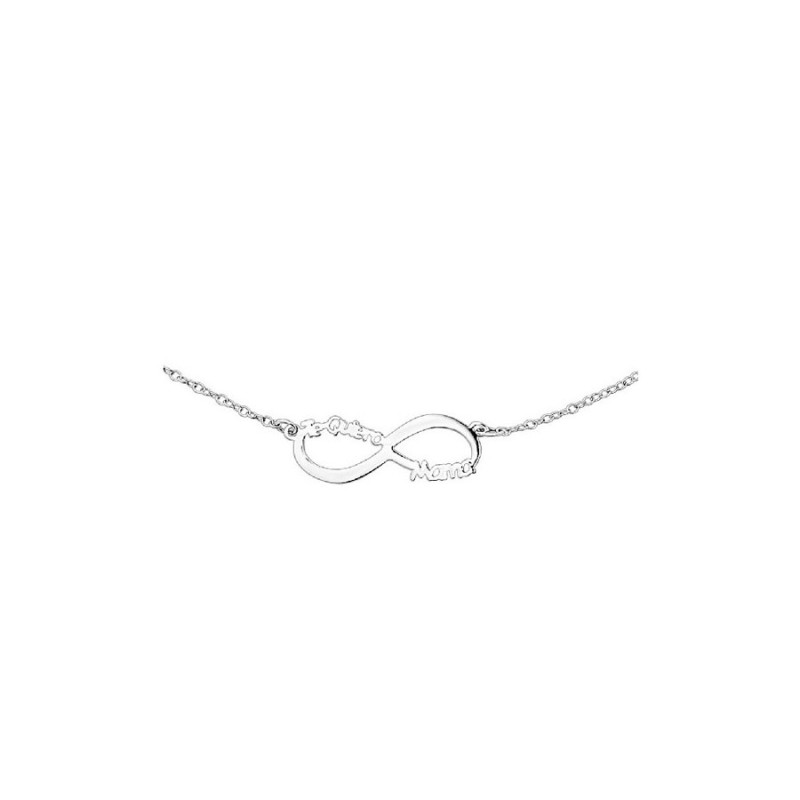 Infinity Necklace "I Love You Mom" Silver GA1262R | Parejo Jewelry