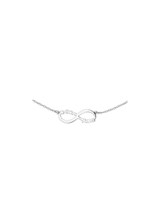 Infinity Necklace "I Love You Mom" Silver GA1262R | Parejo Jewelry
