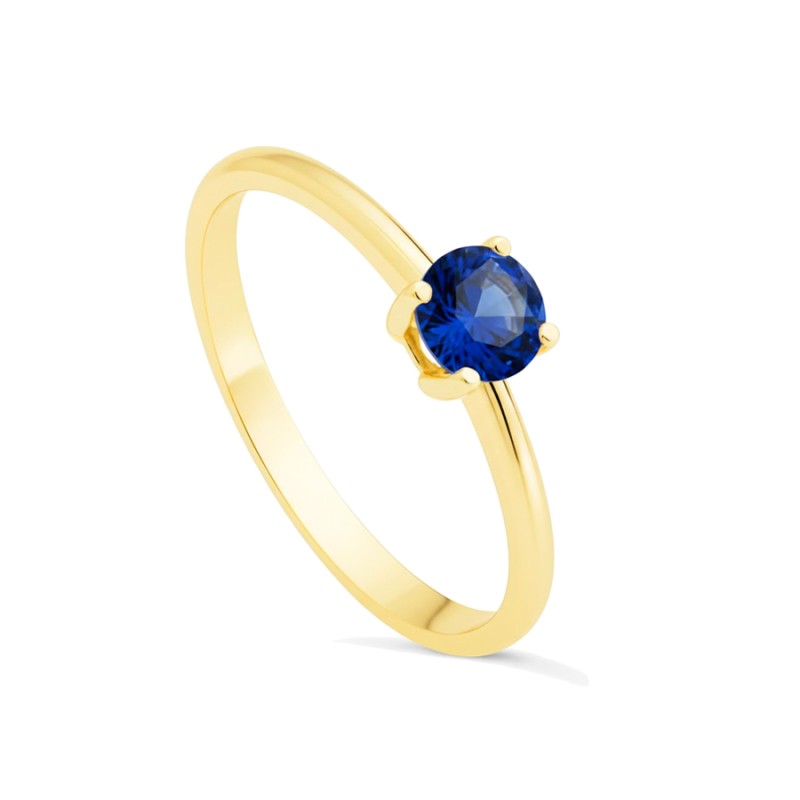 Anillo Solitario Mujer Oro 18K Garras Circonita | Joyería Parejo