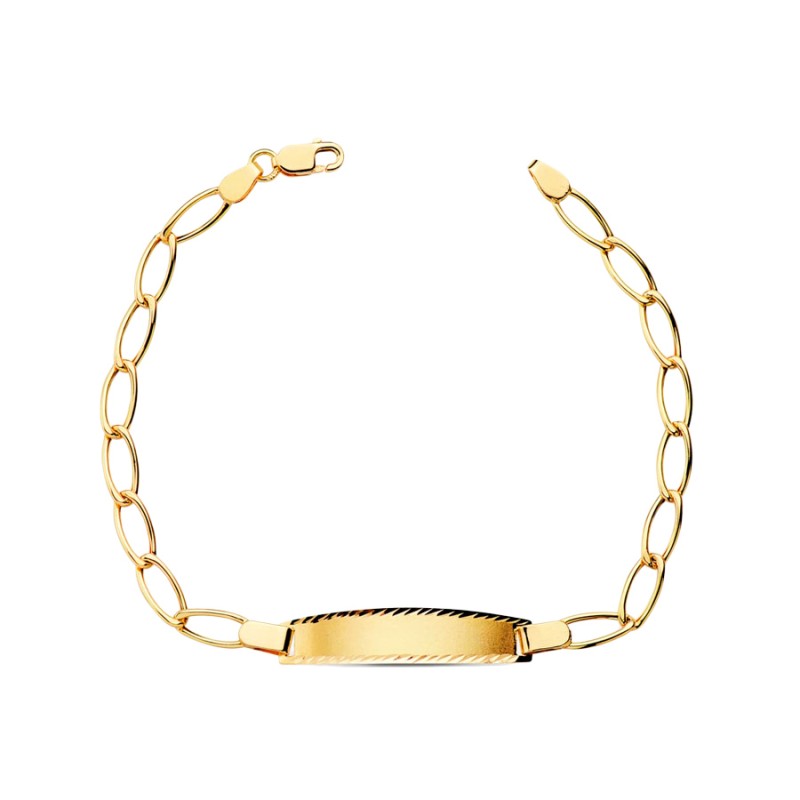 Pulsera Esclava Niño Oro 18K Bilbao Hueca 17 cm | Joyería Parejo